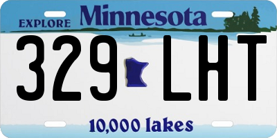 MN license plate 329LHT