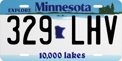 MN license plate 329LHV