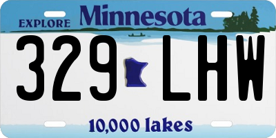 MN license plate 329LHW