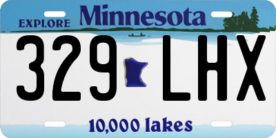 MN license plate 329LHX