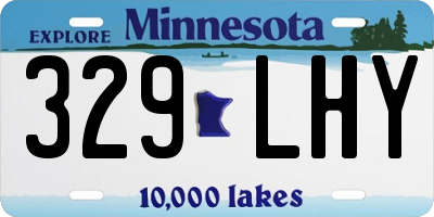 MN license plate 329LHY