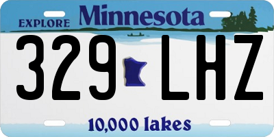 MN license plate 329LHZ