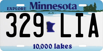 MN license plate 329LIA