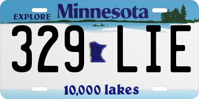 MN license plate 329LIE