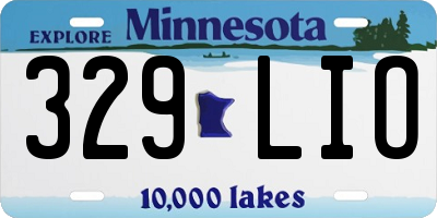 MN license plate 329LIO