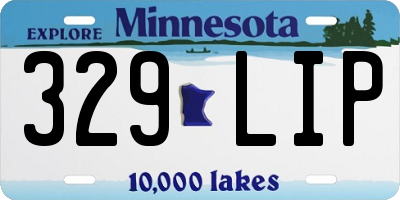 MN license plate 329LIP