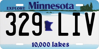 MN license plate 329LIV