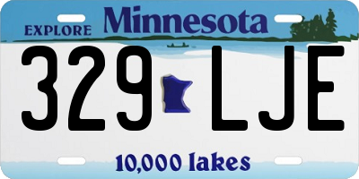 MN license plate 329LJE