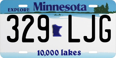 MN license plate 329LJG