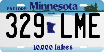 MN license plate 329LME