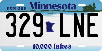MN license plate 329LNE