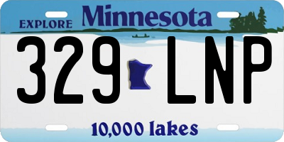 MN license plate 329LNP