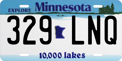MN license plate 329LNQ
