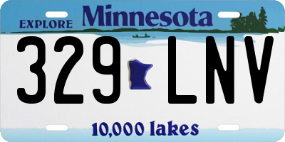 MN license plate 329LNV