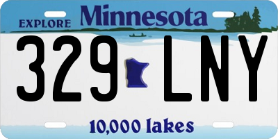 MN license plate 329LNY