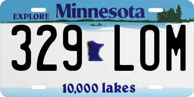 MN license plate 329LOM