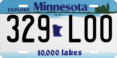 MN license plate 329LOO