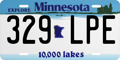 MN license plate 329LPE