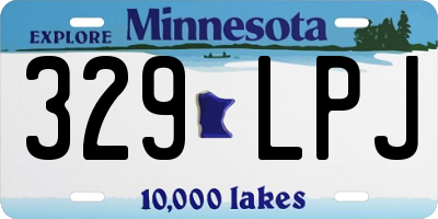 MN license plate 329LPJ