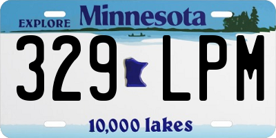 MN license plate 329LPM