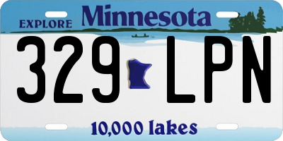 MN license plate 329LPN