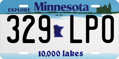 MN license plate 329LPO