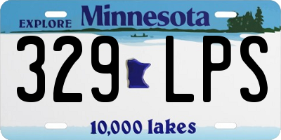 MN license plate 329LPS