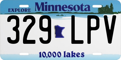 MN license plate 329LPV