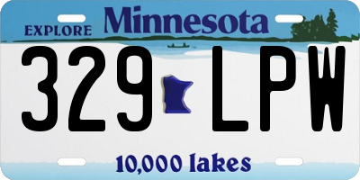 MN license plate 329LPW