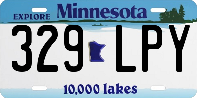 MN license plate 329LPY
