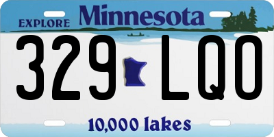 MN license plate 329LQO