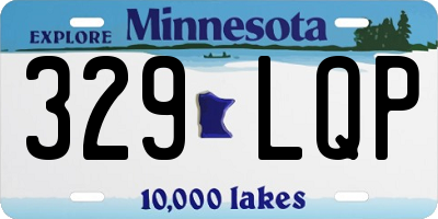 MN license plate 329LQP