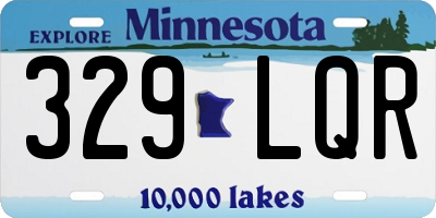 MN license plate 329LQR