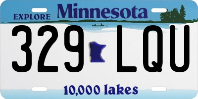 MN license plate 329LQU