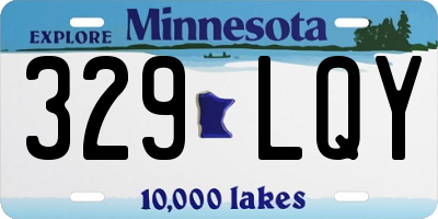MN license plate 329LQY