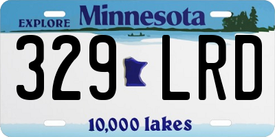 MN license plate 329LRD