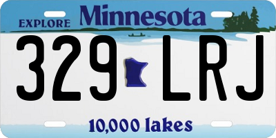 MN license plate 329LRJ