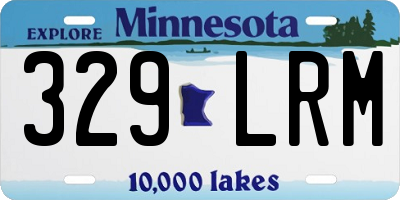 MN license plate 329LRM