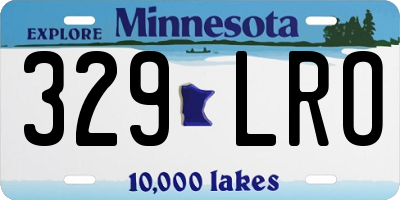 MN license plate 329LRO