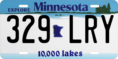 MN license plate 329LRY