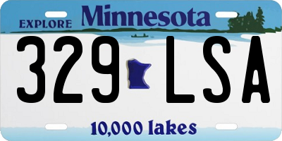 MN license plate 329LSA