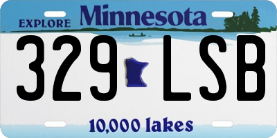 MN license plate 329LSB