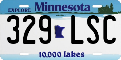 MN license plate 329LSC