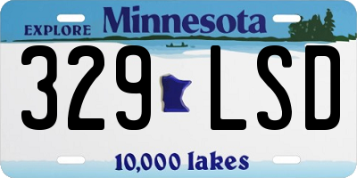 MN license plate 329LSD