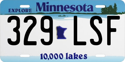 MN license plate 329LSF