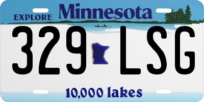 MN license plate 329LSG