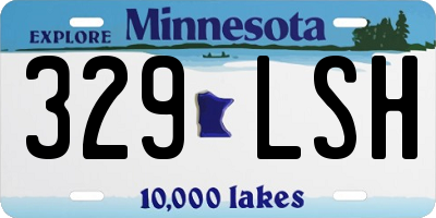 MN license plate 329LSH