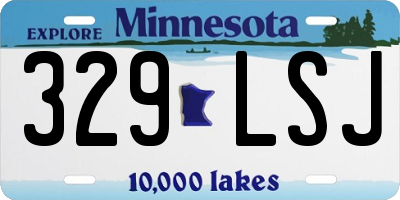 MN license plate 329LSJ
