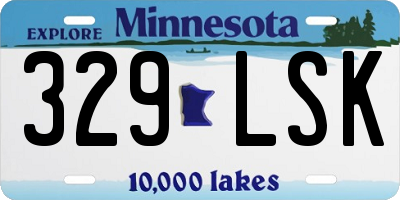 MN license plate 329LSK