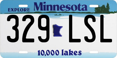 MN license plate 329LSL